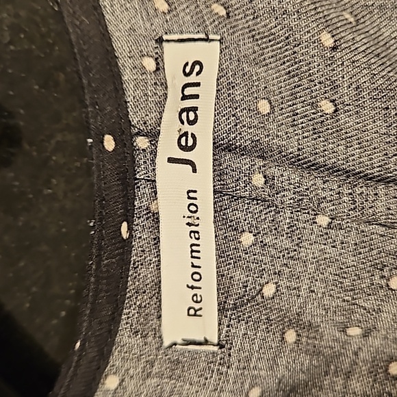 💕REFORMATION💕 Alaina Wrap Top ~ Ditto Dot Black White Polka Dot Print Medium - Picture 11 of 12